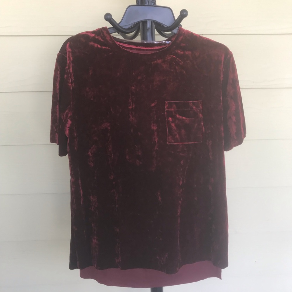 Falls creek red velvet shirt